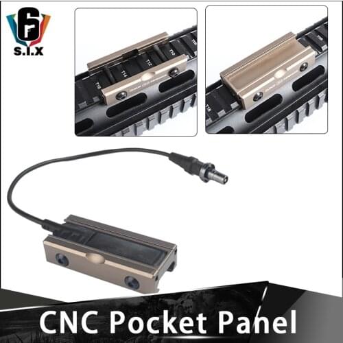 Tactical CNC Pocket Panel SureFir Flashlight Pressure Pad Hunting Scout Light Cable Switch Pocket For 20mm Picatinny Rails