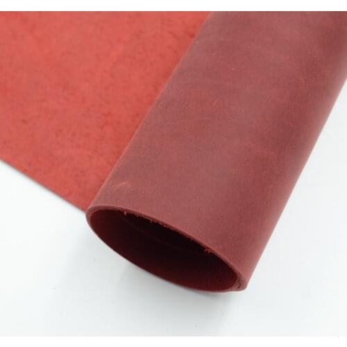 Dark Red Natural Cow Skin Leather Crazy Horse Leather Color Genuine Leather for Diy Leather Craft for Belt Wallet Bag Shoes