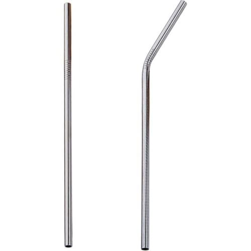 Drinking Straws Eco-Friendly Straight Metal Drinking Straw Stainless Steel Reusable Straws For Beer Fruit Juice Drink lin5139