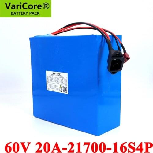 VariCore 60V 20ah 21700 16s4p Electric scooter bateria 60v Electric Bicycle Lithium Battery pack 1000W 2000W ebike batteries