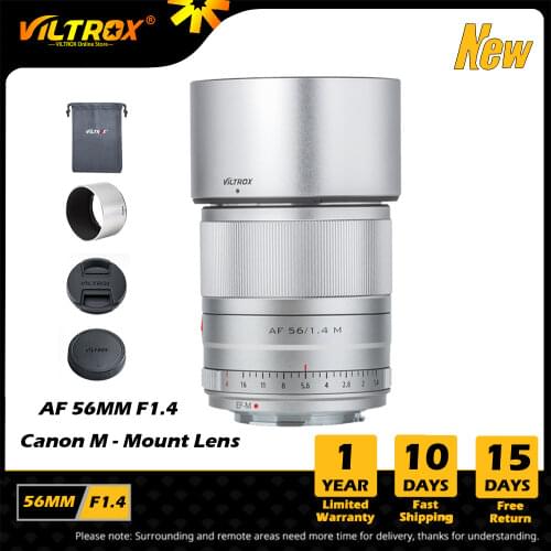 Viltrox 56mm f1.4 EF-M Large Aperture Auto Focus Portrait Lens APS-C Prime Lens For Canon EOS M Cameras M5 M6 M10 M50 M100 M200