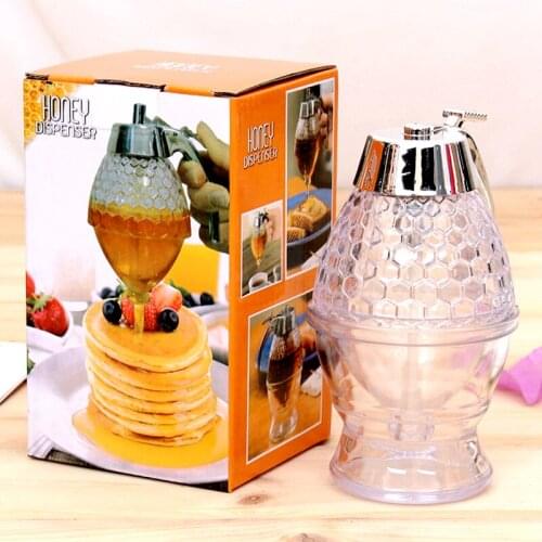 X60 Food Grade Acrylic Honey Dispenser 200ML Capacity Honey Jar Convenient Honey Dispenser Juice Syrup Dispenser Kitchen Tools