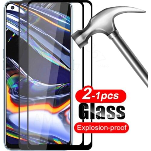 Tempered Glass for OPPO Realme 7 Full Cover Screen protective Glass for realmi 7 6 5 Pro 6i realme7 protective Glass