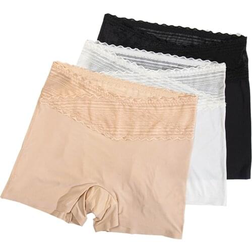 Ladies Safety Shorts Lace Seamless High Waist Panties Boyshorts Pants Girls Weight Loss Comfortable Panties