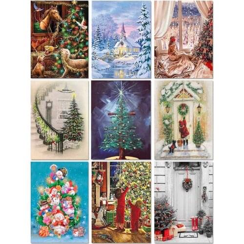 Zooya Full Set Diamond Mosaic Sale 5D Diamond Painting Christmas Picture Full Drill Square Diamond Embroidery Home Decor Jq205