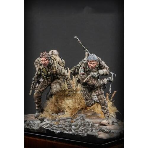 1/24 75MM modern stand warrior include 2 Resin Model Miniature gk Unassembly Unpainted