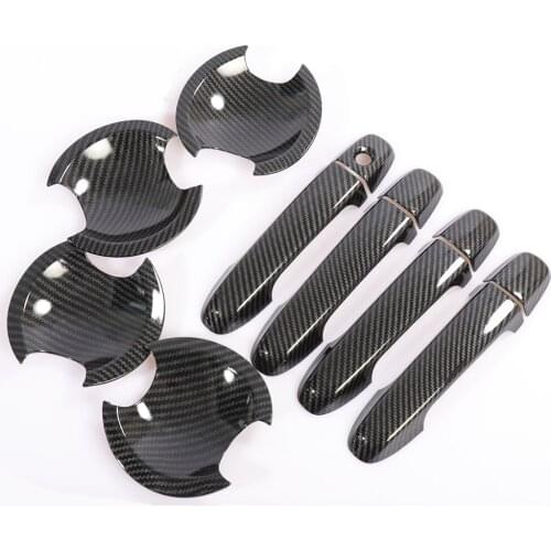 1 Set Exterior Car Door Handle Cover Bowl Sticker Moulding Trim for Toyota 7th Generation Camry 2012 2013 2014 2015 2016 2017