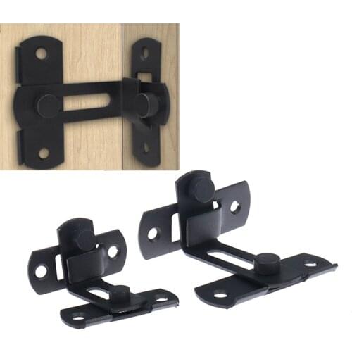 1pc Barn Door Cast Metal Hook Latch Lock Texture Country Rustic Decoration Ornament Right Angle Sliding Door Buckle