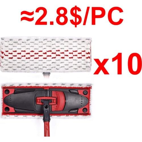 10PC Microfiber Flat Spin Cloth Mopa Head Washable Floor Mop Pad Replacement For Vileda UltraMax Ultra MaT Spare Parts Accessory