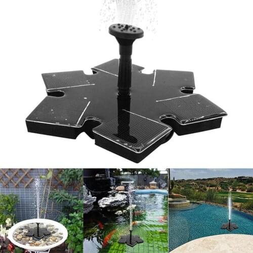 50% Hot Sale Snowflake Solar Fountain Outdoor Garden Pool Pond Water Pump Waterfall Decor Garden Supplies
