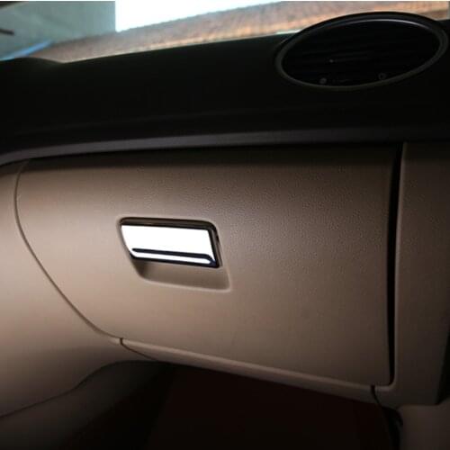 ABS chrome Golve box Handle Sticker For Ford Focus 2 MK2 2005-2012 Accessories