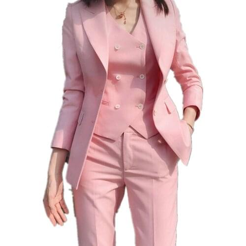 Женские брючные костюмы с жилетом Auguswu China At AliExpress