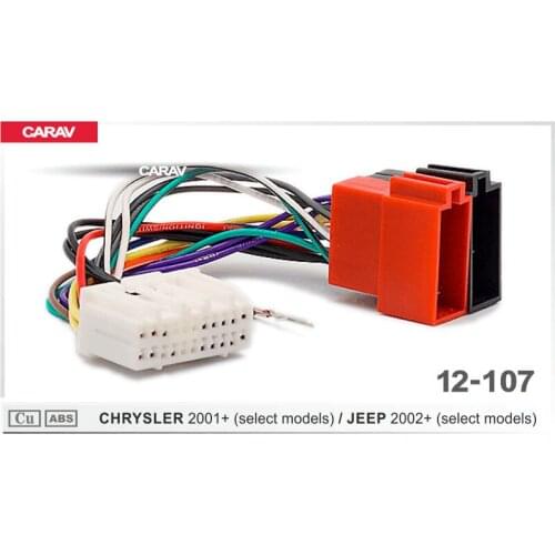 CARAV 12-107 ISO Radio Adapter for BMW forCHRYSLER for JEEP (select models) Wiring Harness Connector Lead Loom Cable Plug