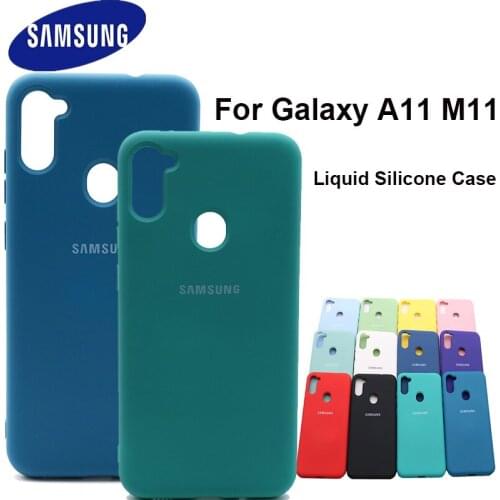 For Cover Samsung Galaxy A11 M 11 Case Silky Back Silicone TPU Soft Cover Phone Case 6.4" For Samsung A 11 A115F M11 M115F Cases