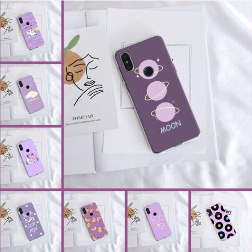Phone Case For Xiaomi Mi Max Mix 1 2 2S 3 Soft Purple Cat Unicorn Moon Cute Painted Cover For Xiaomi Mi Note 1 2 3 Case Silicone