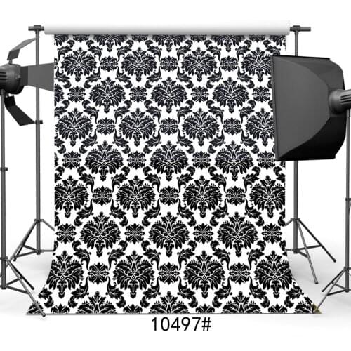 Black Pattern Decorations Vinyl Photographic Background For Portrait Baby Shower New Born Backdrops Photo Shoot Booth Studio