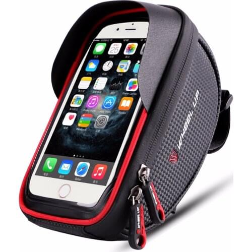 SOONHUA 6.0 inch Waterproof Bike Bicycle Mobile Phone Holder Stand Case Motorcycle Handlebar Mount Bag For iPhone X Samsung LG