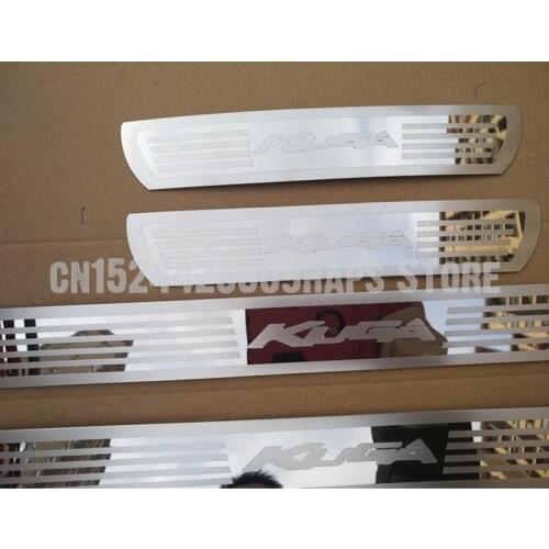 For Ford KUGA 2013 2014 2015 2016 2017 2018 2019 Door Sill Scuff Plate Sticker Threshold Pedal Protector Car Styling Accessories
