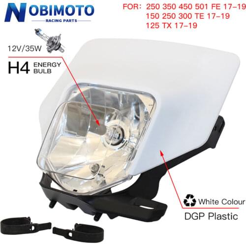 Motorcycle Headlight Headlamp For 2017 18 Headligt EXC XCF SX F SMR Enduro Dirt Bike Motocross Supermoto H4 Bulb