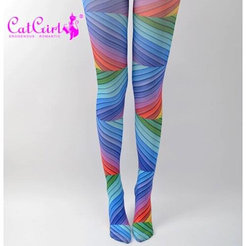 Colors Print Tights Womens Pantyhose New Designs