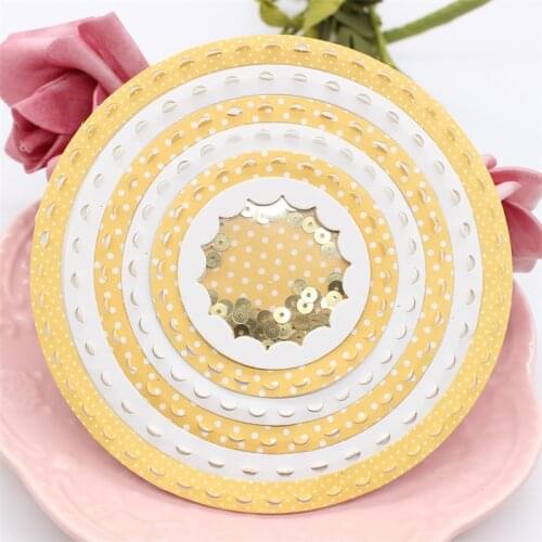 Lace Circular Frame Metal Cutting Dies Stencils for DIY Scrapbooking/photo album Decorative Embossing DIY Paper Cards