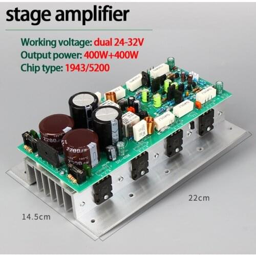 KYYSLB 45M-T 400W*2 Amplifier Board Dual AC24-36V 4 8 16ohm Stereo Dual ChannelHigh Power Amplifier Board