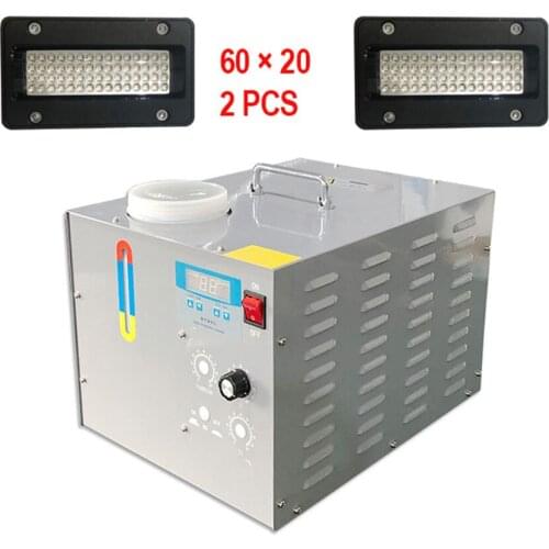 2pcs 6020 UV LED Curing Light For UV INK Flatbed Printer Epson XP600 Print Head Photo Machine 395NM UV Lamp Water Cooling System