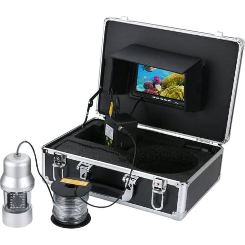 MAOTEWANG 15m 30m Underwater Fishing Video Camera Fish Finder 7 Inch Color Screen Waterproof 22 LEDs 360 Degree Rotatin