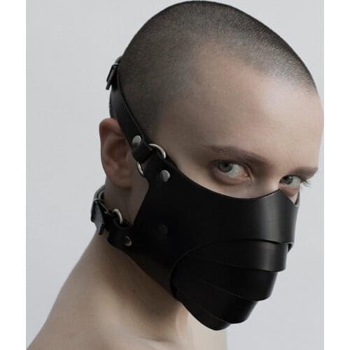 Bdsm Eye Mask Sex Bondage Adult Game Couples Leather Harness Mask Wearble Costumes for Women Men Cosplay Toys Face Masks Product