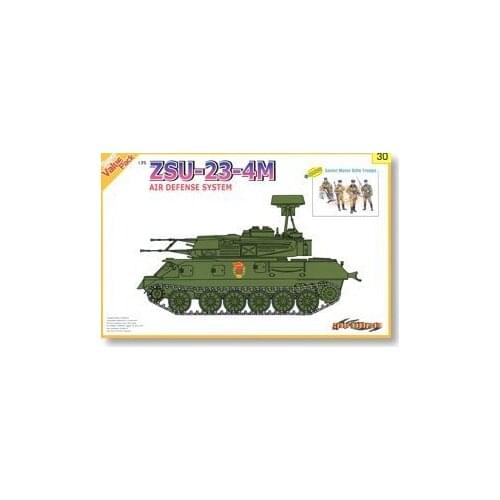1/35 scale model Dragon 9130 Soviet ZSU-23-4M "Shilka"mobile air defense gun and mechanized infantry