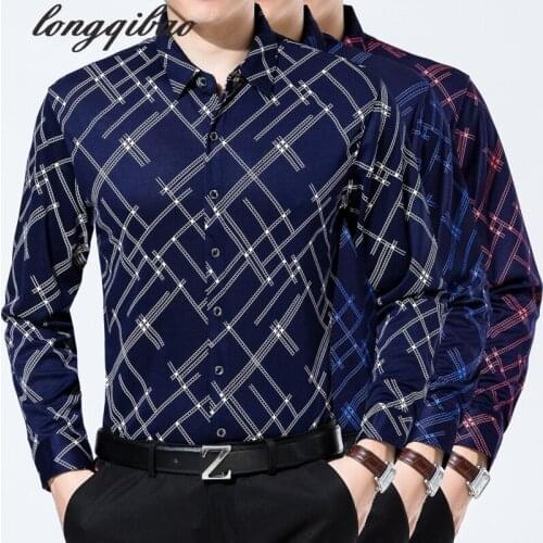 Spring 2017 mens long-sleeved floral shirt tide thin section large size mercerized cotton mens shirt printing TB723