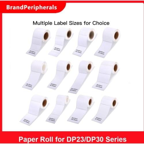 Aibecy Label Printer Sticker Thermal Label Paper Self-Adhesive Printable Paper Roll Waterproof for DP23/DP30 Series