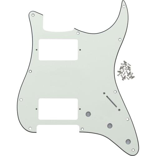 NEW 11 Holes ST HH Guitar Pickguard Ivory with Screws for ST Guitar