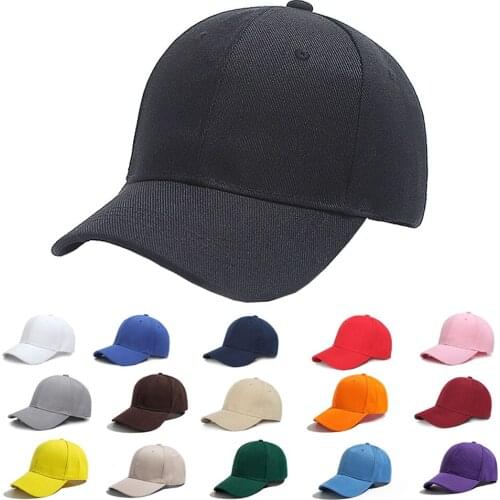 Plain Solid Color Baseball Caps Men Women Visor Hat Adjustable Canvas Fastener Tape Casual Sports Hats Hip Hop Dad Hats Unisex
