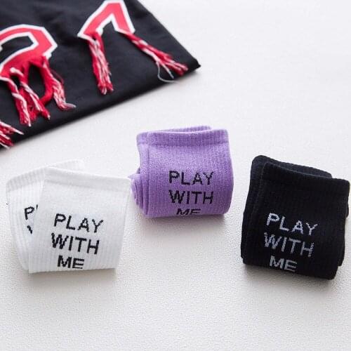 Autumn And Winter New Sports Socks Ladies Cotton Socks Jacquard English Trendy Socks Japanese Womens Socks Hart Cotton Products