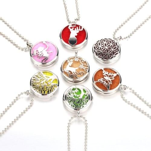 1pcs Aroma Diffuser Necklace Perfume Essential Oil Diffuser Aromatherapy Locket Pendant Necklace Women jewelry Fashion jewelry