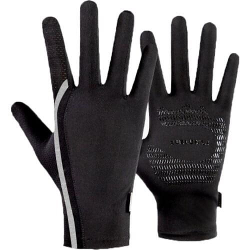 Men Women Outdoor Sport Fitness Non-slip Cycling Glove Summer Anti UV Sunscreen Quick Drying Ice Silk Fishing Sun Mitten F1