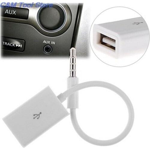 Male to Female Economic Male AUX Audio Plug JacK USB 2.0 Female Converter Cable Cord Car MP3