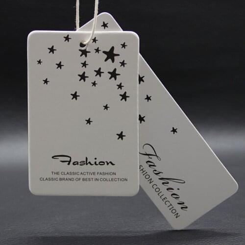 Custom logo printed paper hang tag, price tag, brand name print swing tags and labels MB07