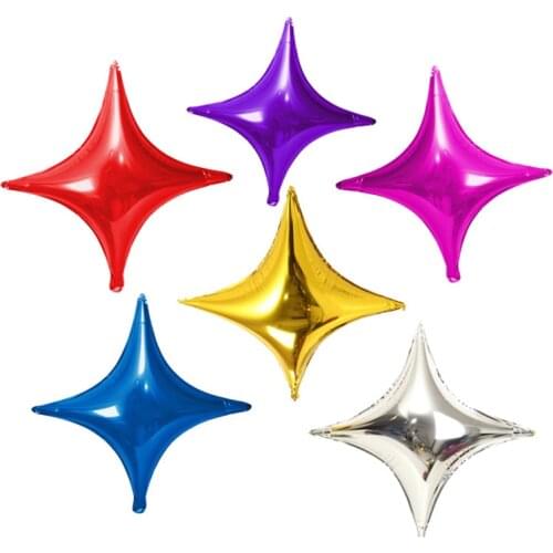 Festive Supplies Event Ballons Aluminium Foil 24 Inch Star Solid Color Wedding Party Decoration Balloon