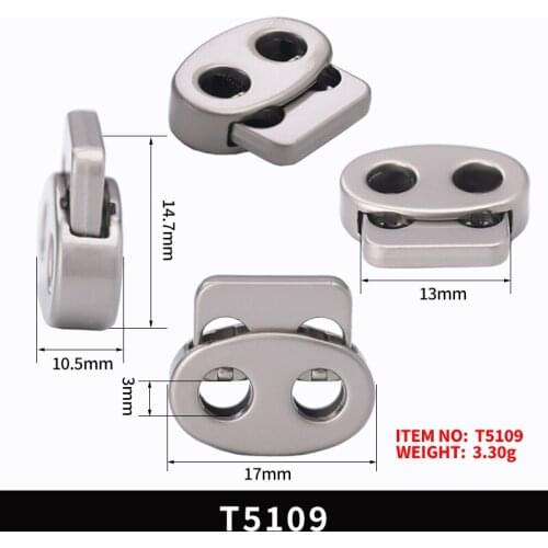 50pcs Metal Toggle Spring Loaded Cord Locks Drawstring Rope Clip End Round Ball Sliding Fasten Button Lanyard Paracord Stopper