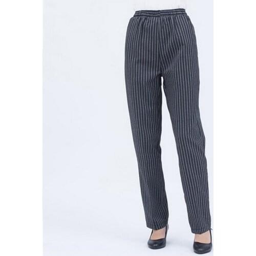 Chef pants zebra striped trousers breathable chef special tooling elastic waist chef work pants for men and women Wholesale new