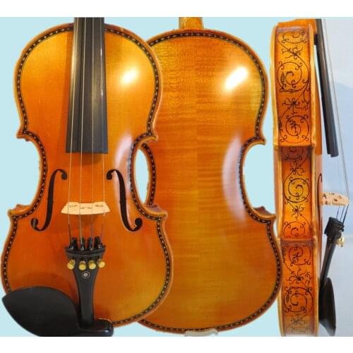 Strad style SONG Brand maestro violin 4/4,inlay /carved back and rib #14177