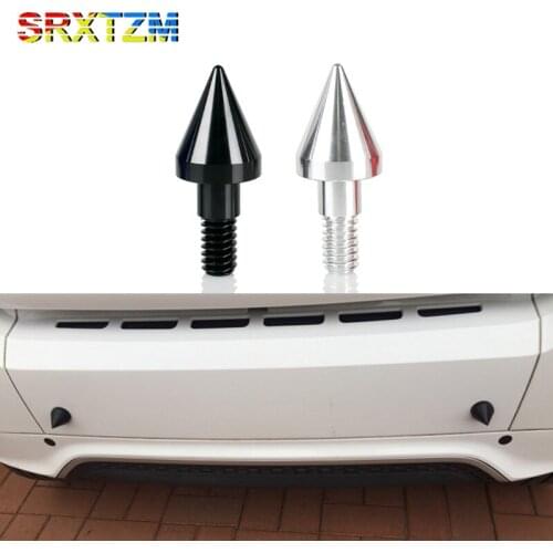 SRXTZM 1pcs Front/Rear Bumper Spike Guards Protector for Benz for SMART for Fortwo ED 451 08-14 Black/Silver Auto Protected