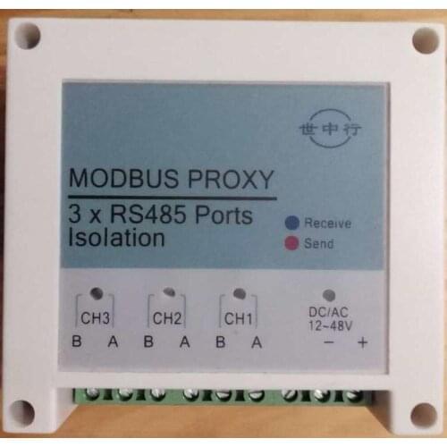 Communication between 3-Port Modbus (RS485) Hub/Host Agent/Multiple Hosts/Slave