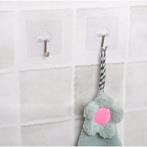 Strong Seamless Invisible Cartoon Clothes Hanger Hook Wall Kitchen Hook Creative Bathroom Nail-free Gravity Suction Cup Hook