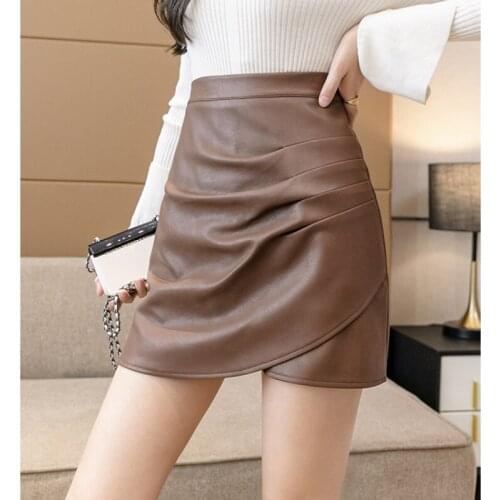 ZZYSCFPSYFAH Women's Leather Skirts