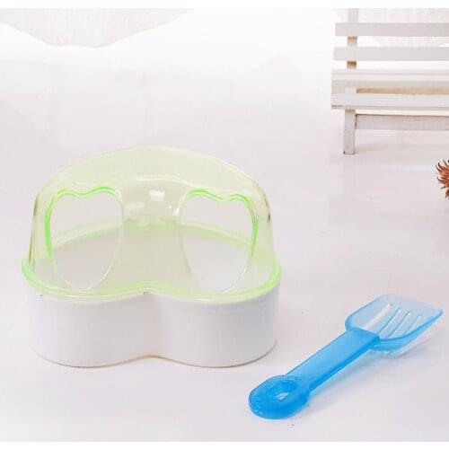 1pcs Hamster Bathroom Detachable Heart Shaped Hamster Sand Bath House Sand Bath Container For Small Animal Hamster Accessories