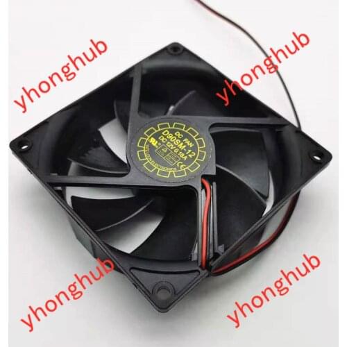 Yate Loon D90SM-12 DC 12V 0.18A 90x90x25mm 2-wire Server Cooling Fan