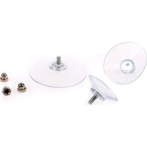 2pcs With Thumbscrew Sucker Suction Cup Metal Nut Stud Thread Bathroom Window Glass Wall Mount Furniture Fixture Sign Holders